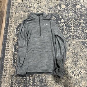 Nike Heather Gray Quarter-Zip Top